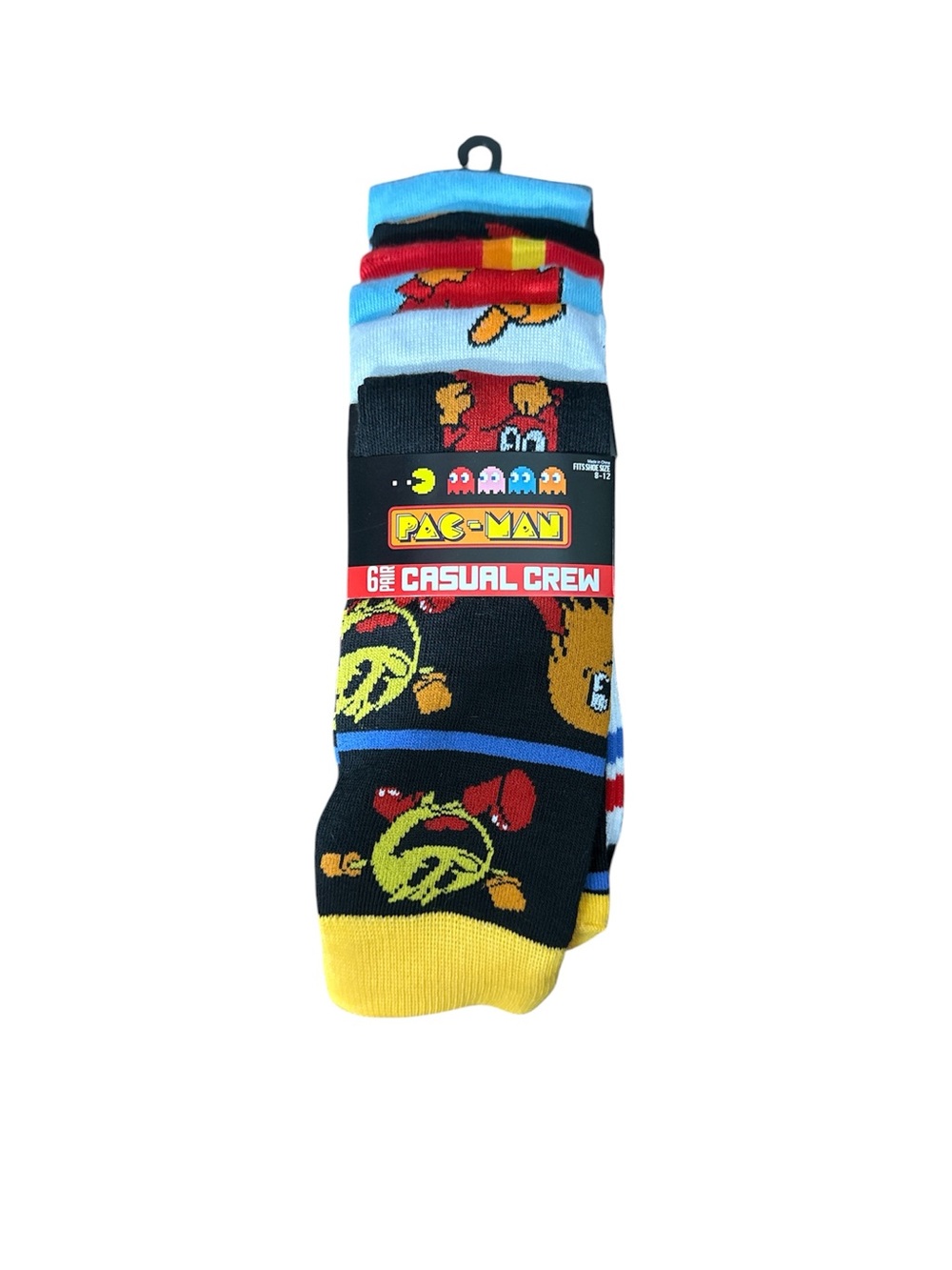 Pac-Man Colorful Crew Socks 6-Pack - Multi Color - Picture 3 of 5